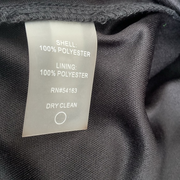 Tommy Hilfiger Black Embroidered Dress Silver Swirl Back Zip Size 8 - Picture 8 of 9